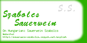 szabolcs sauerwein business card